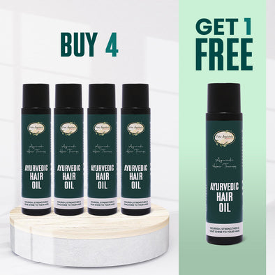 Buy 4 Ayurvedic Hair Oil Get 1 Free