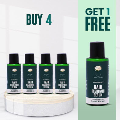 Buy 4 Ayurvedic Hair Regrowth Serum Get 1 Free