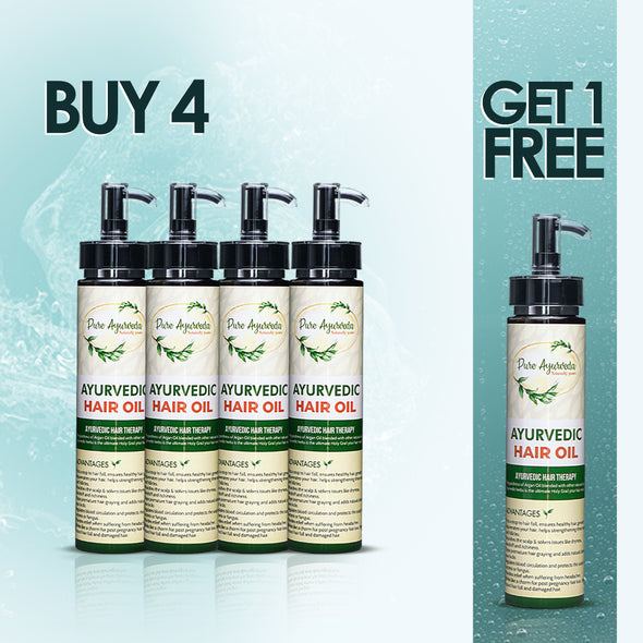 Buy 4 Ayurvedic Hair Oil Get 1 Free - Pure Ayurveda